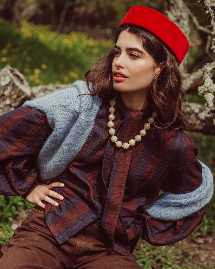 BLUSA MOSS NAVY RED STRIPES PREVENTA