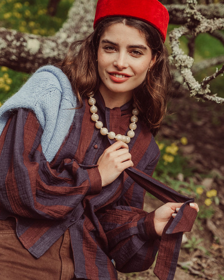 BLUSA MOSS NAVY RED STRIPES PREVENTA