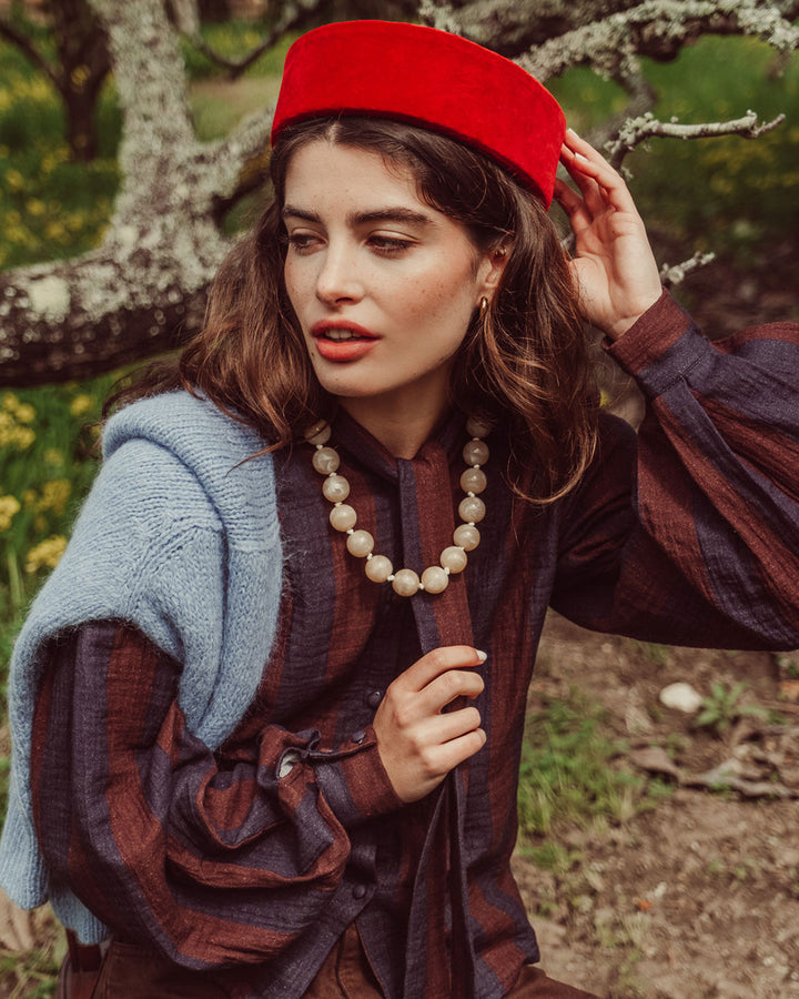 BLUSA MOSS NAVY RED STRIPES PREVENTA