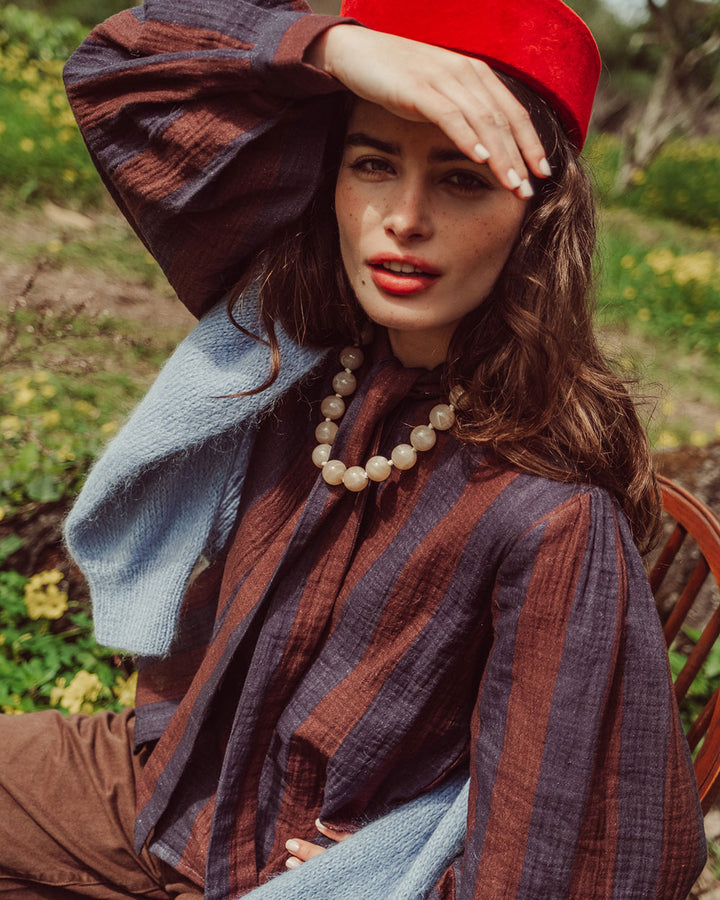 BLUSA MOSS NAVY RED STRIPES PREVENTA