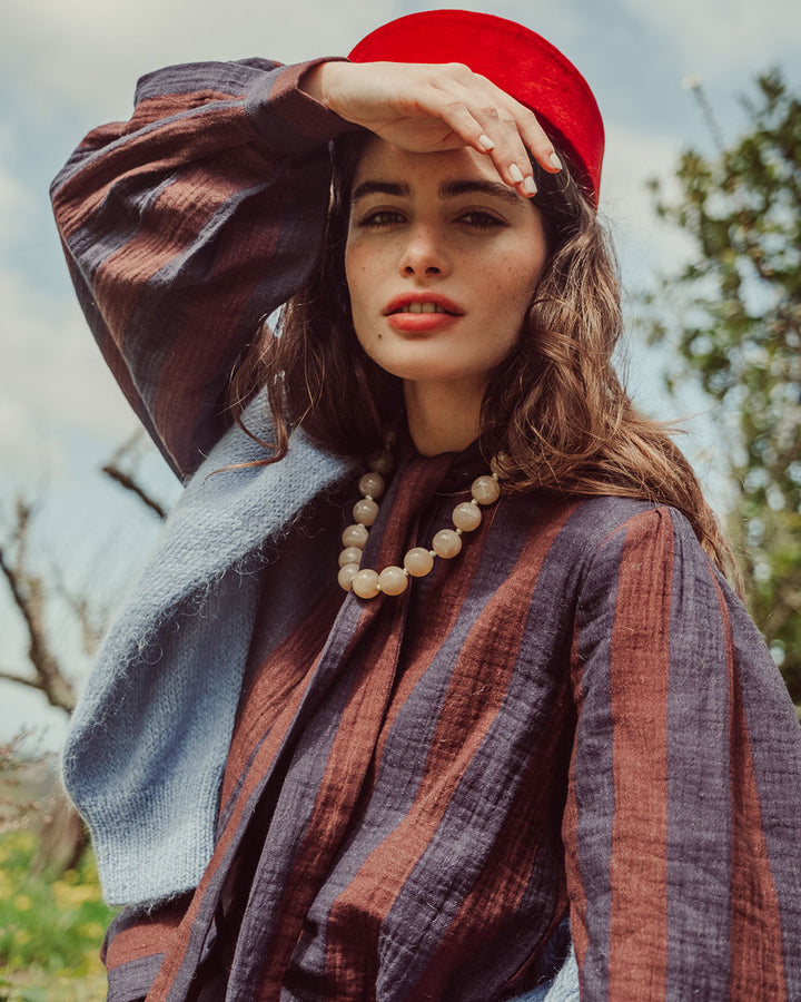 BLUSA MOSS NAVY RED STRIPES PREVENTA