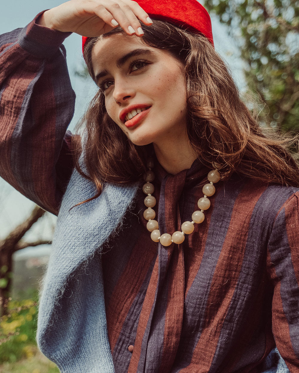 BLUSA MOSS NAVY RED STRIPES PREVENTA