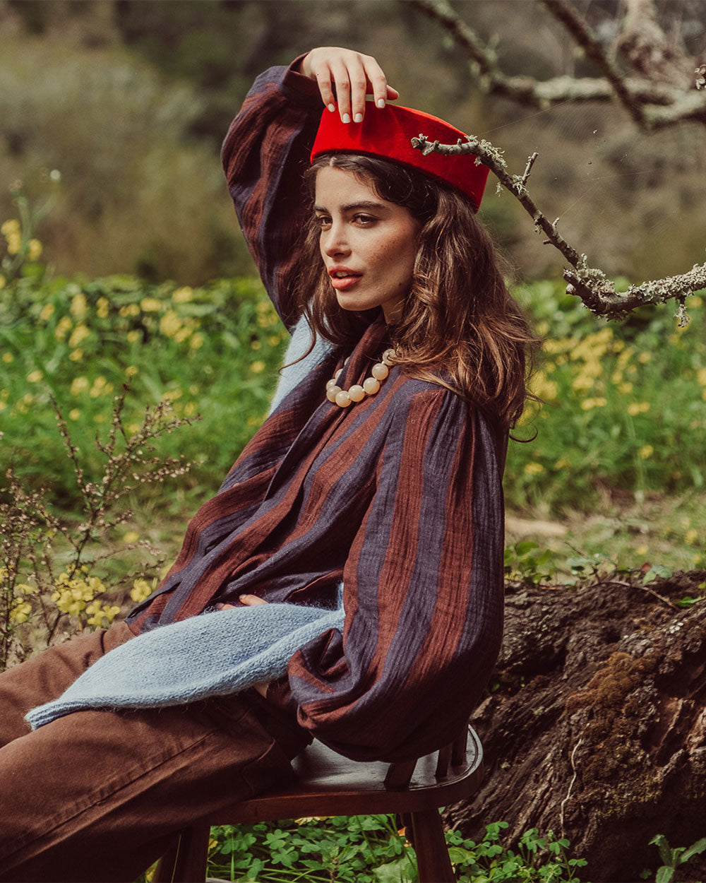 BLUSA MOSS NAVY RED STRIPES PREVENTA