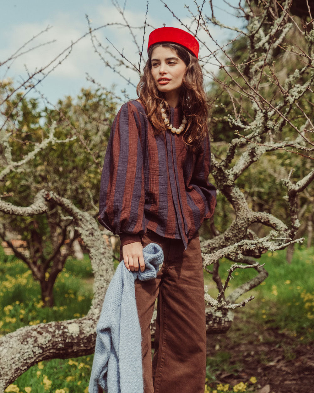 BLUSA MOSS NAVY RED STRIPES PREVENTA