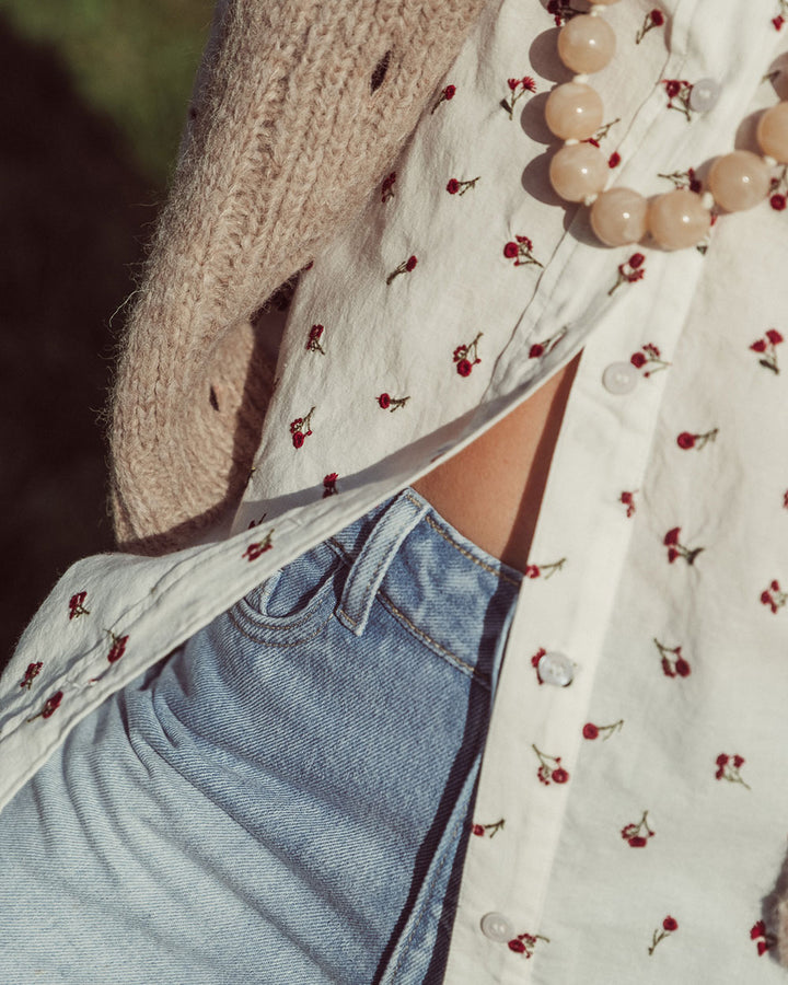 BLUSA WILLOW WHITE FLOWERS