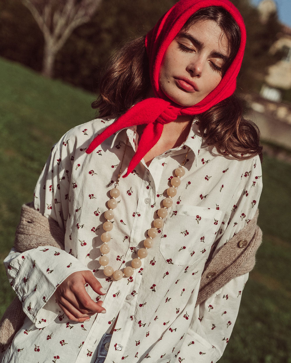 BLUSA WILLOW WHITE FLOWERS