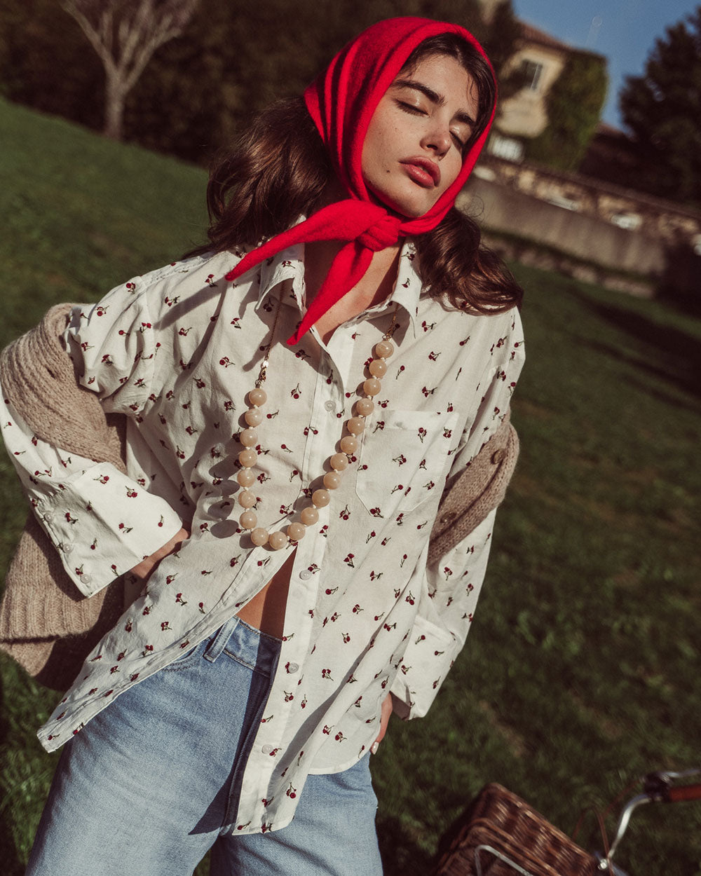 BLUSA WILLOW WHITE FLOWERS