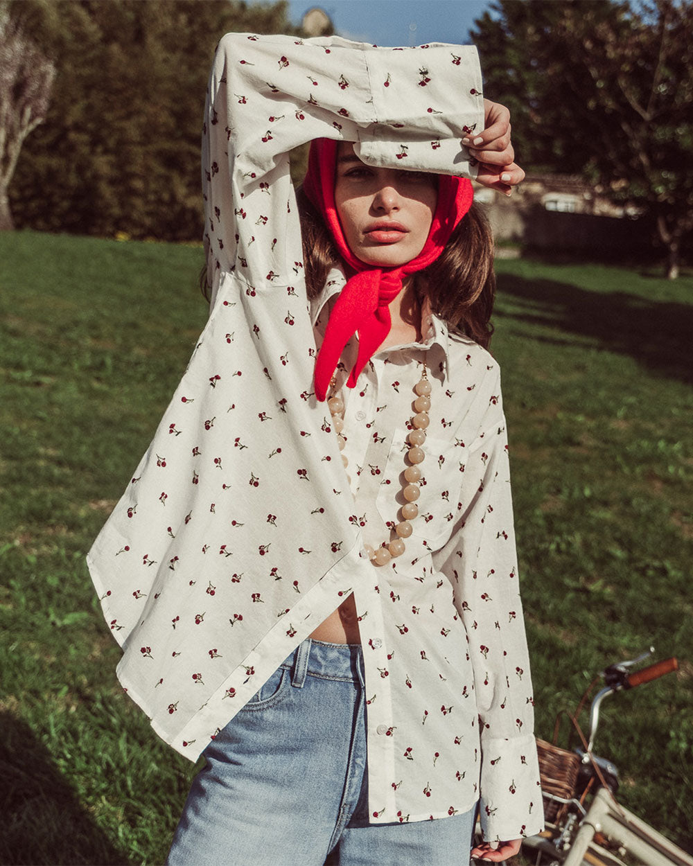 BLUSA WILLOW WHITE FLOWERS