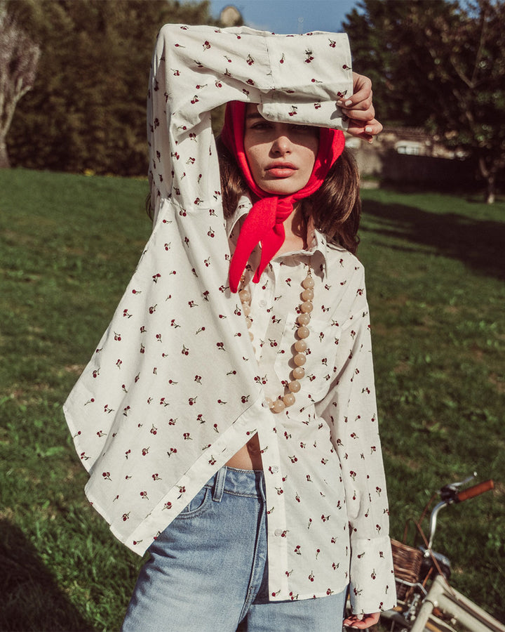 BLUSA WILLOW WHITE FLOWERS