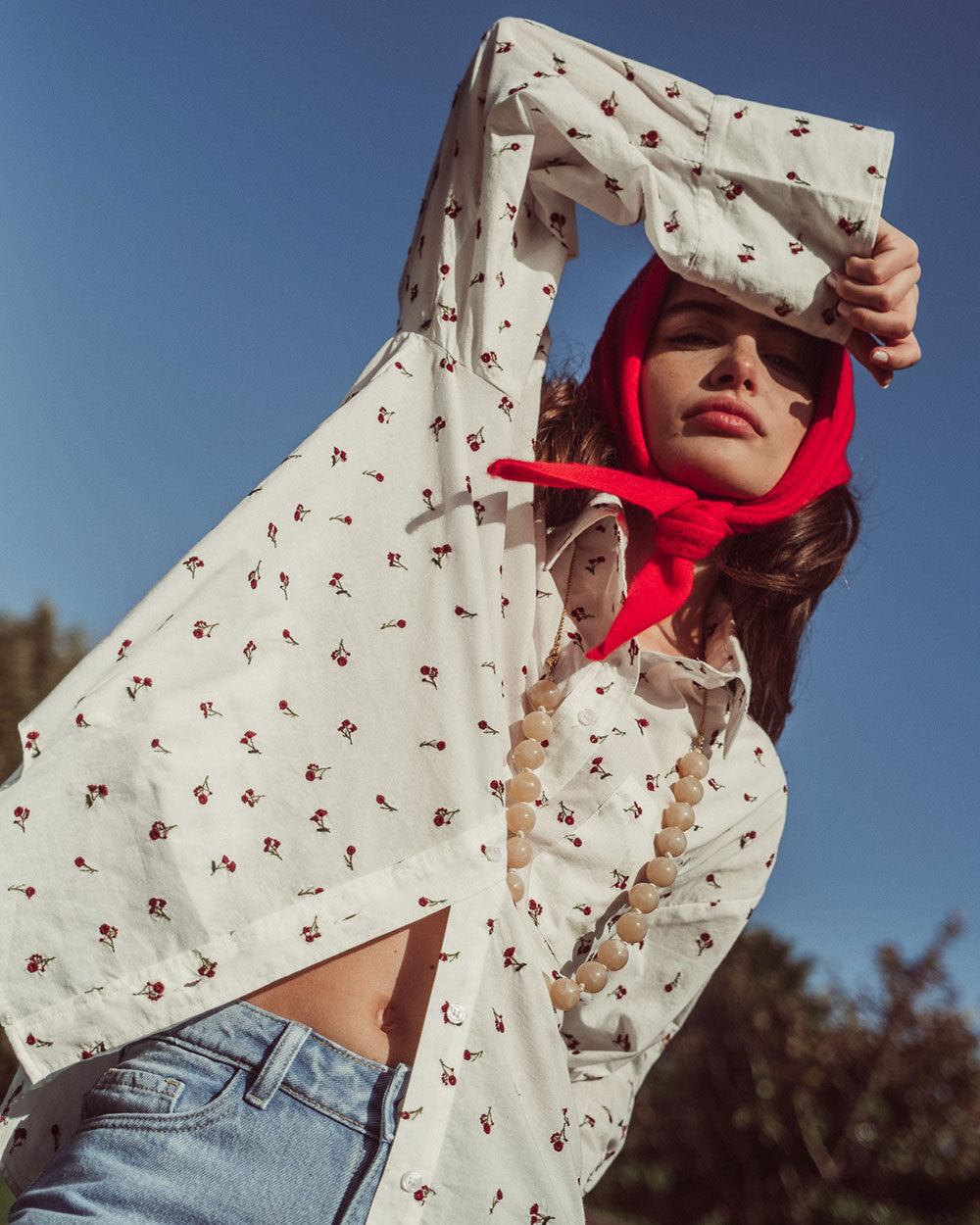 BLUSA WILLOW WHITE FLOWERS