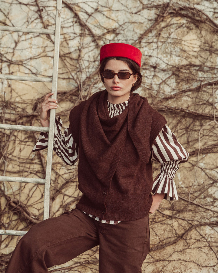 CHALECO SABINE CAFÉ