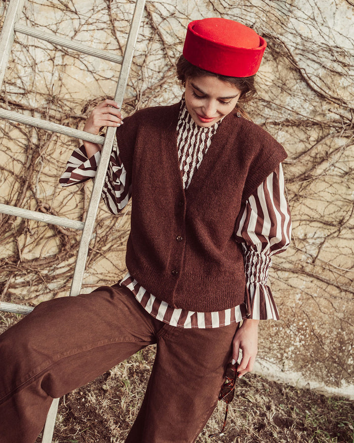 CHALECO SABINE CAFÉ