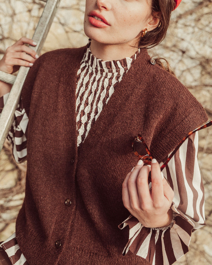 CHALECO SABINE CAFÉ