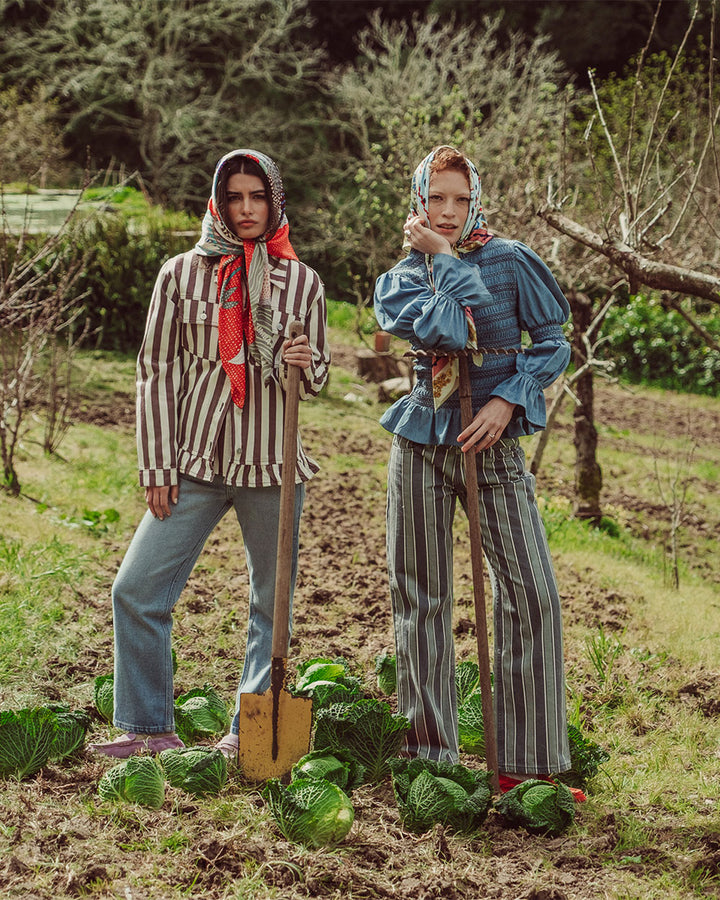 CHAQUETA MAREN COFFE STRIPES