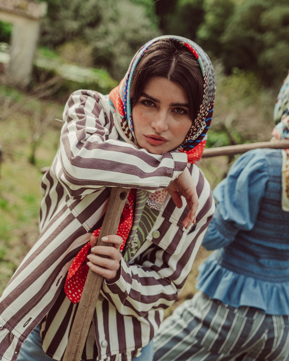 CHAQUETA MAREN COFFE STRIPES