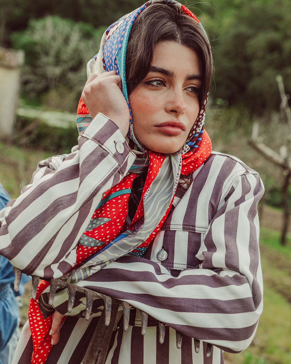 CHAQUETA MAREN COFFE STRIPES