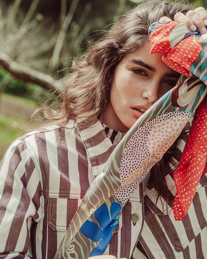 CHAQUETA MAREN COFFE STRIPES