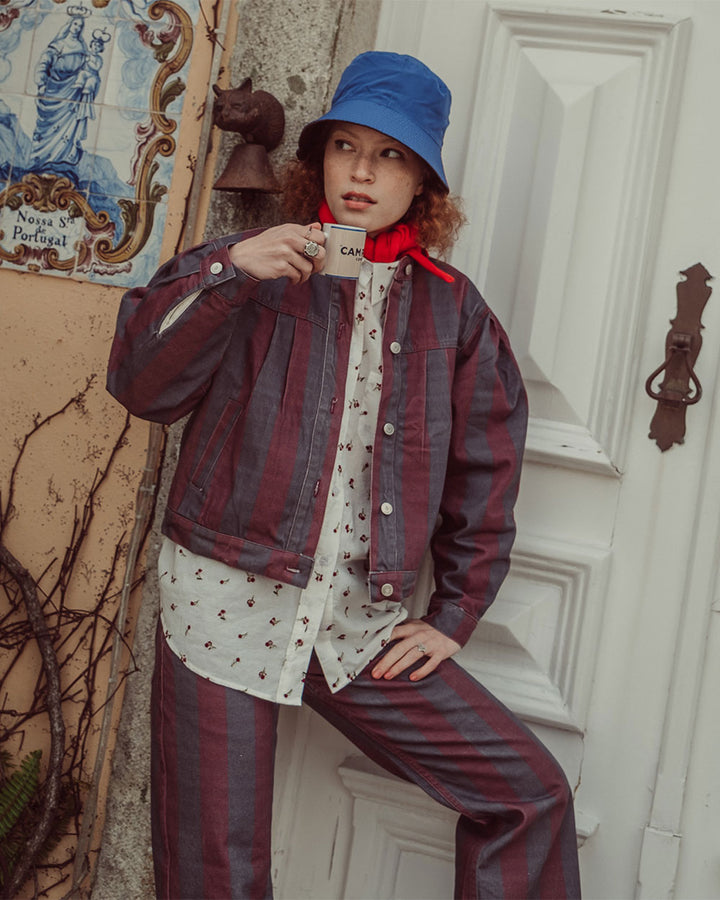 CHAQUETA ANNIE NAVY STRIPES