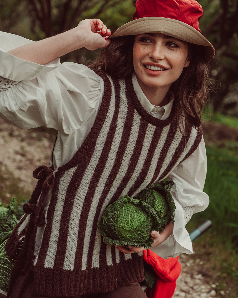 CHALECO ESME RAYAS CAFÉ