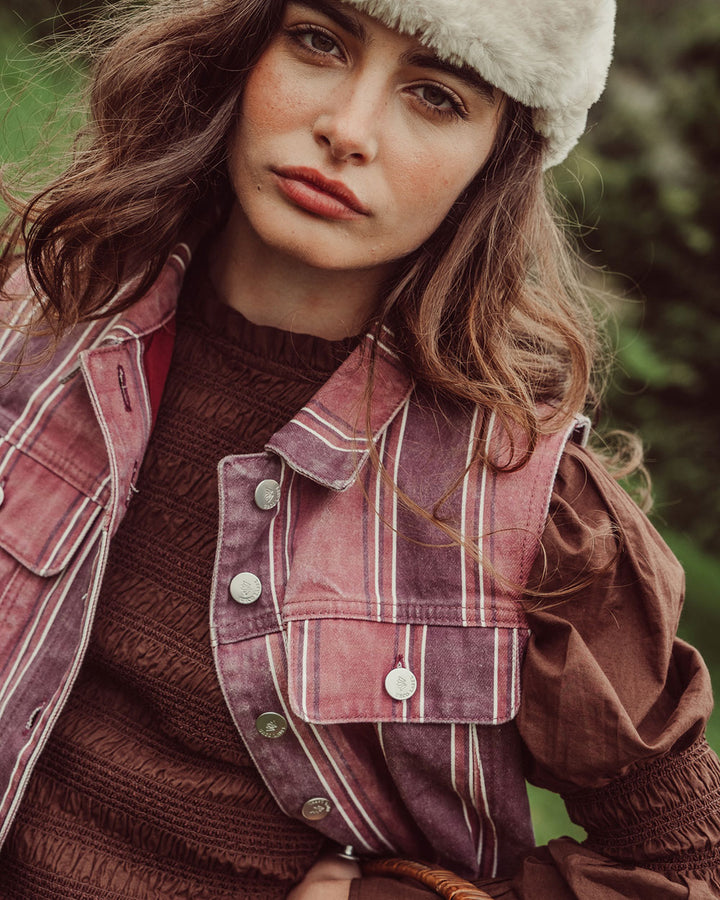 VEST RUNA BURGUNDY STRIPES PREVENTA