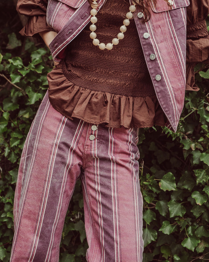 JEANS BRASS BURGUNDY STRIPES PREVENTA