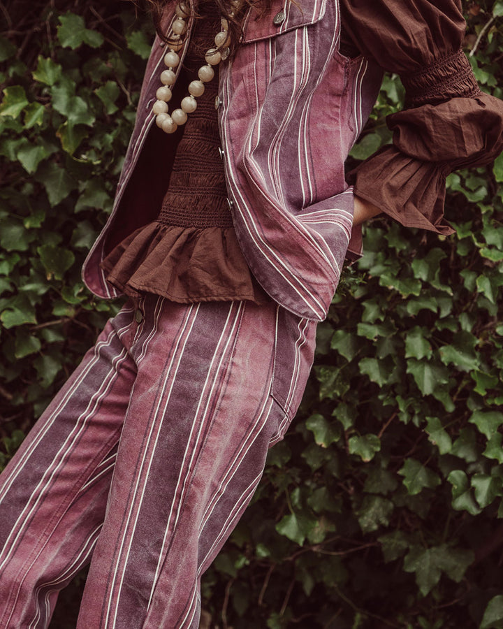 JEANS BRASS BURGUNDY STRIPES PREVENTA