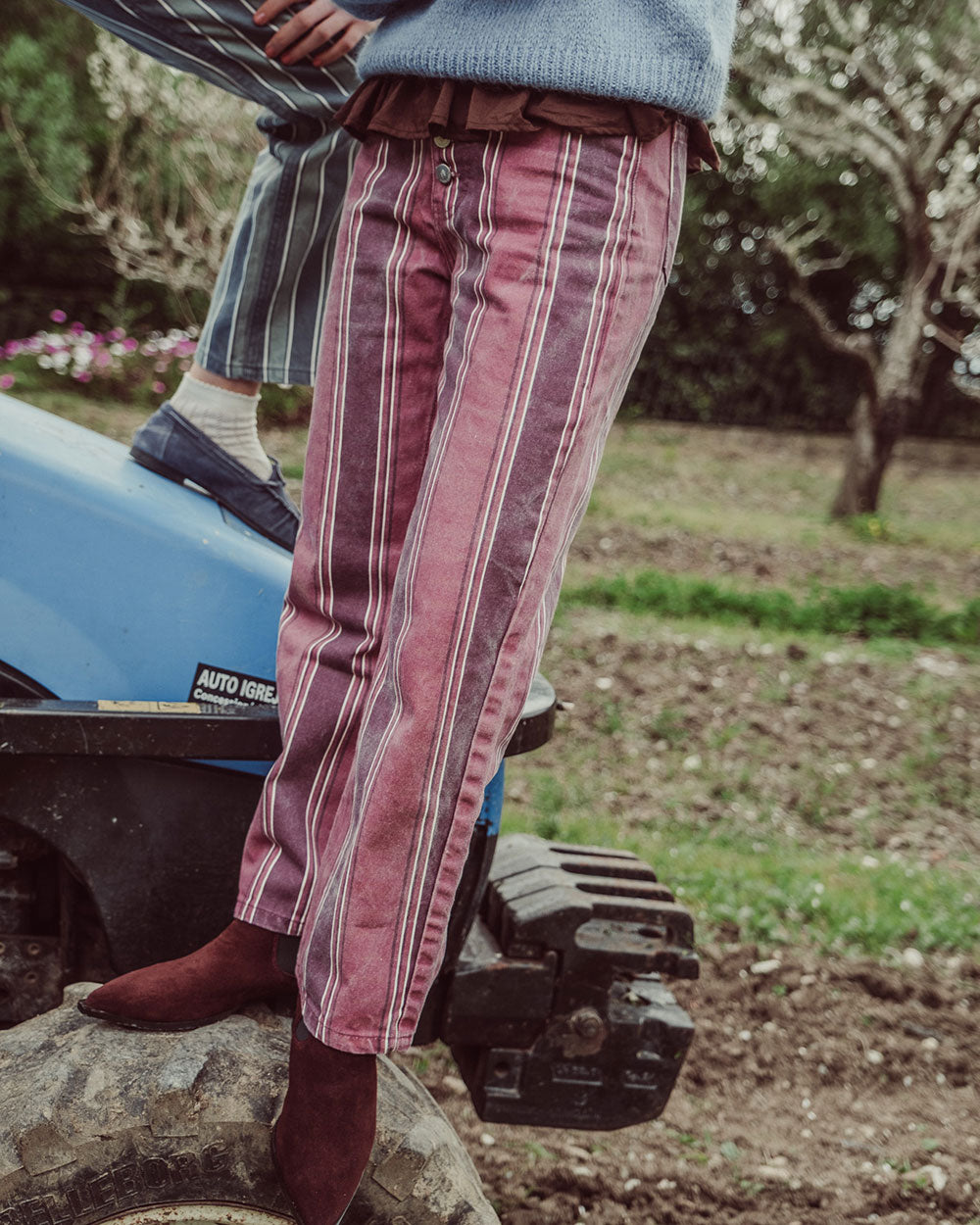 JEANS BRASS BURGUNDY STRIPES PREVENTA