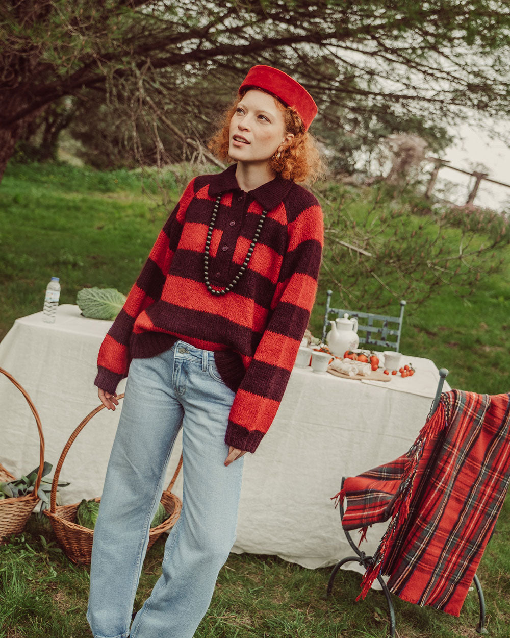 CHALECO OTTAVIA ROJO VINO