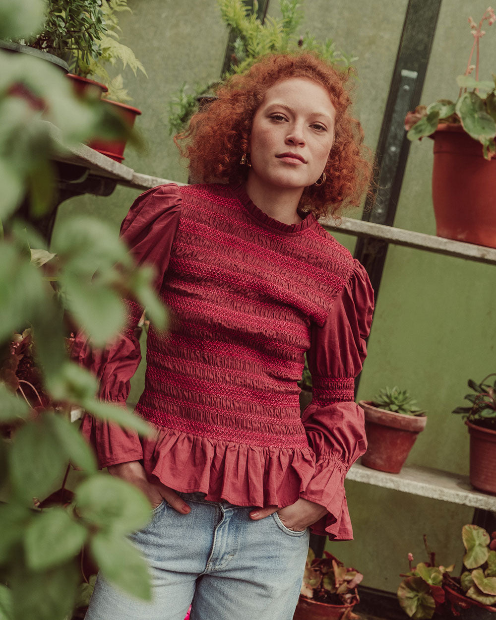 BLUSA FIONA BURGUNDY