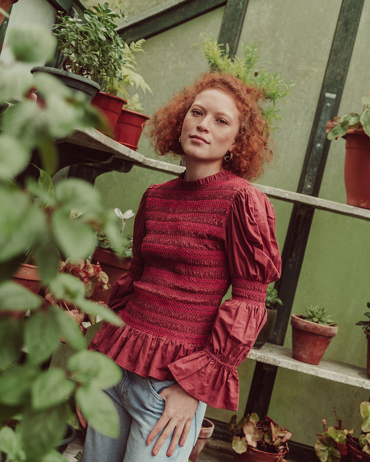 BLUSA FIONA BURGUNDY