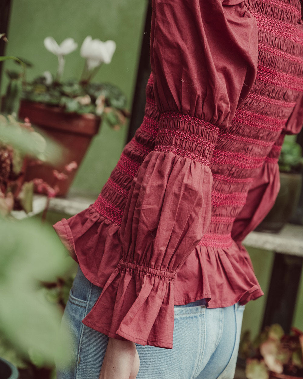BLUSA FIONA BURGUNDY