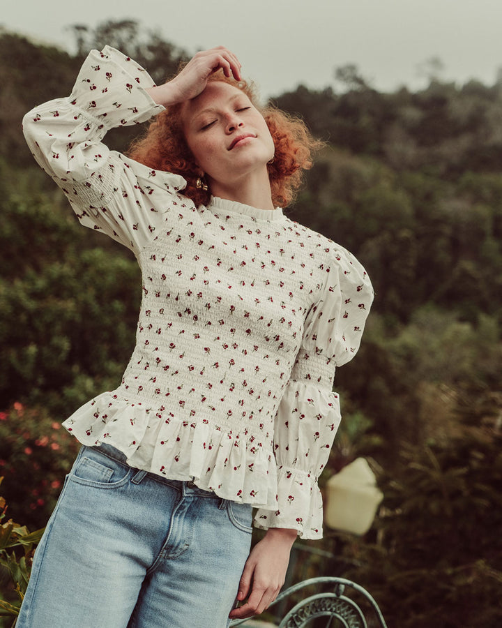 BLUSA FIONA WHITE FLOWERS PREVENTA