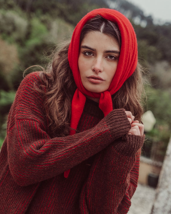 CHALECO NARAE CAFÉ ROJO