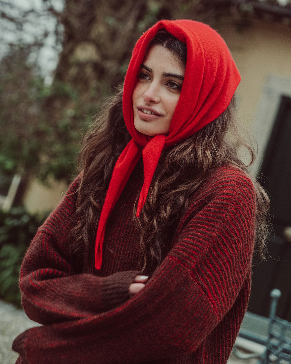 CHALECO NARAE CAFÉ ROJO