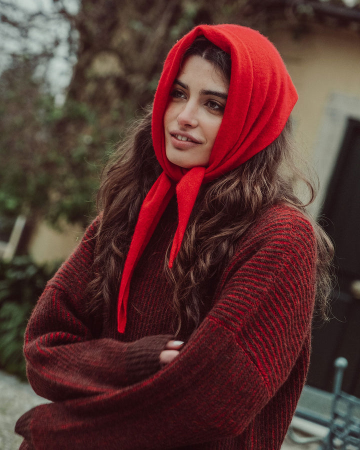 CHALECO NARAE CAFÉ ROJO