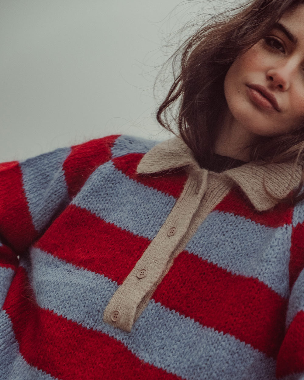 CHALECO OTTAVIA ROJO CELESTE