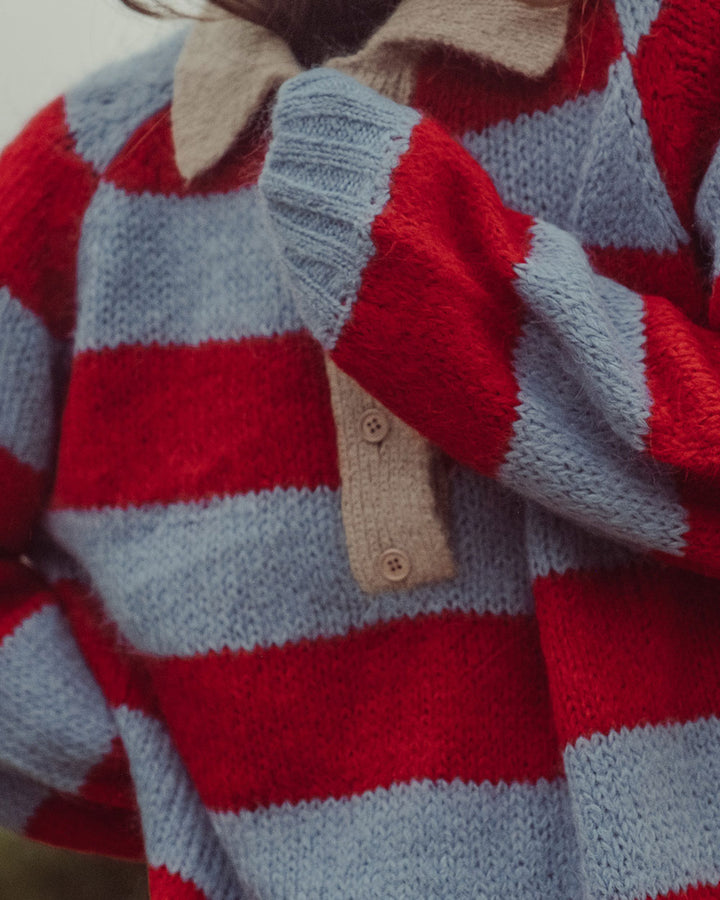 CHALECO OTTAVIA ROJO CELESTE