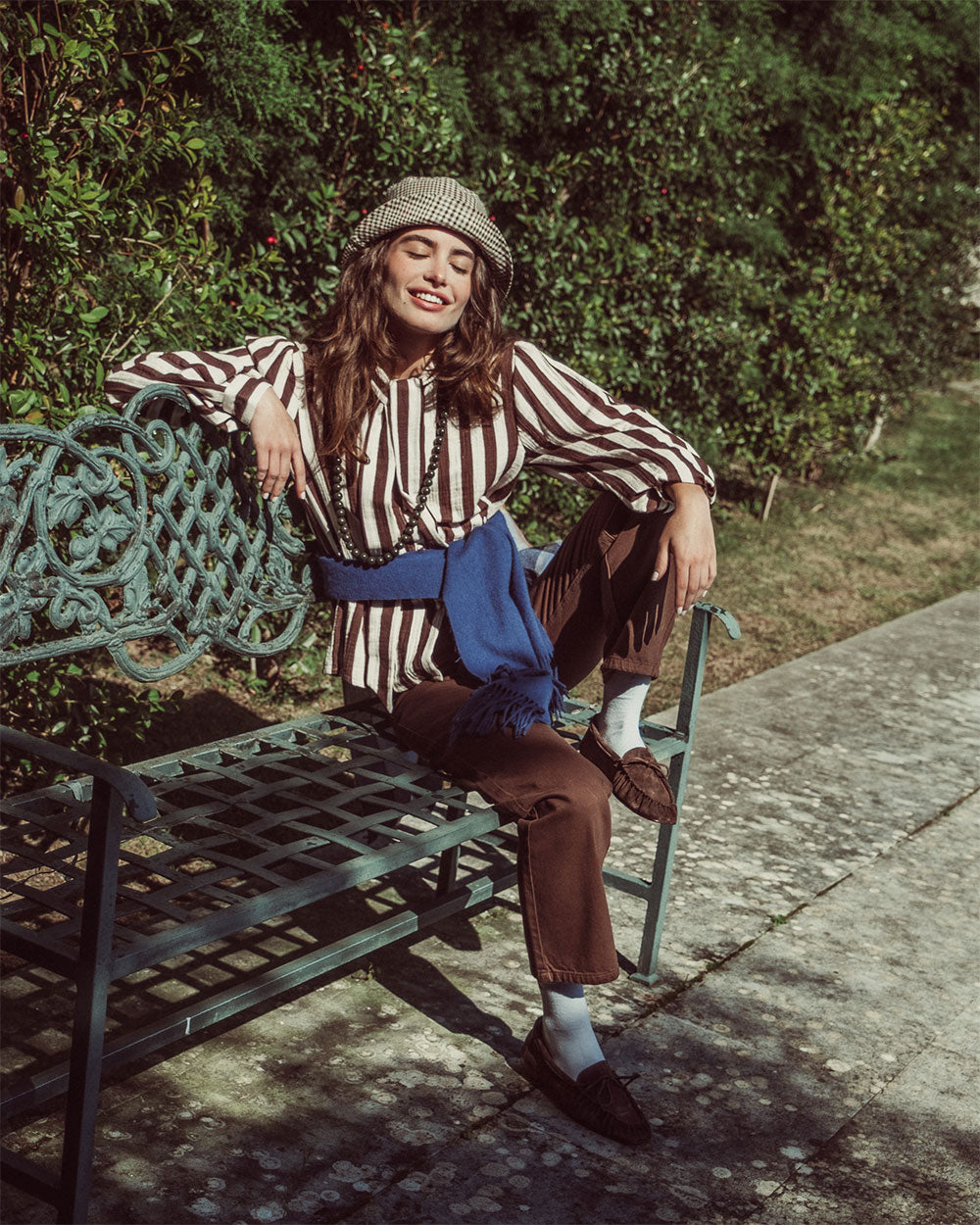 BLUSA MOSS COFFE BEIGE STRIPES