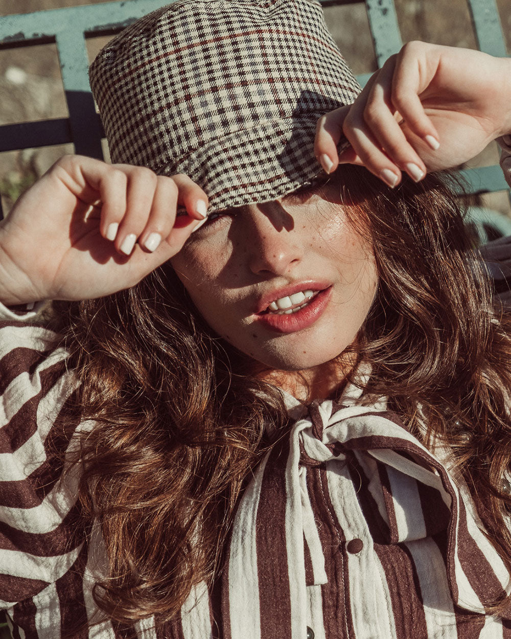 BLUSA MOSS COFFE BEIGE STRIPES