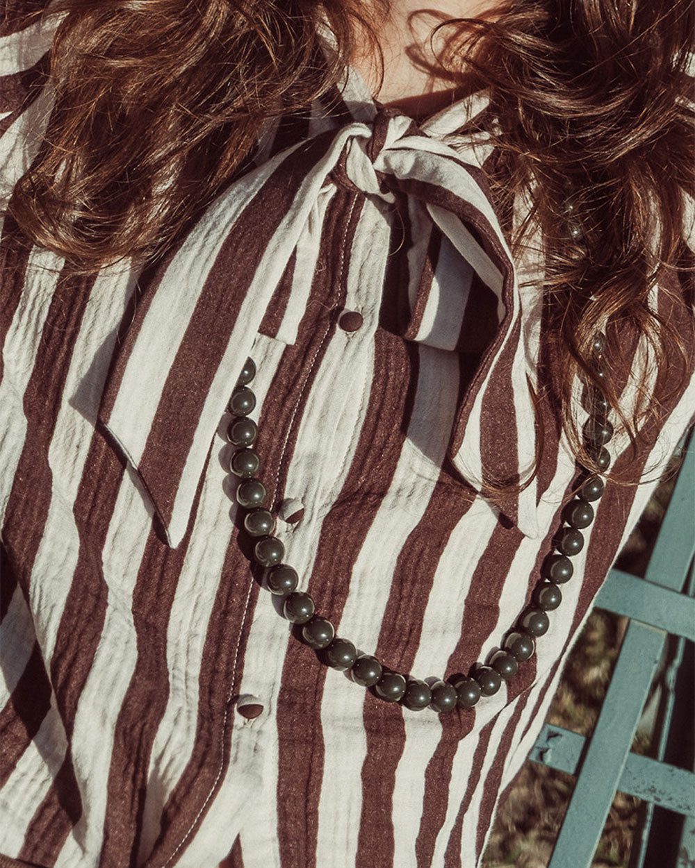BLUSA MOSS COFFE BEIGE STRIPES