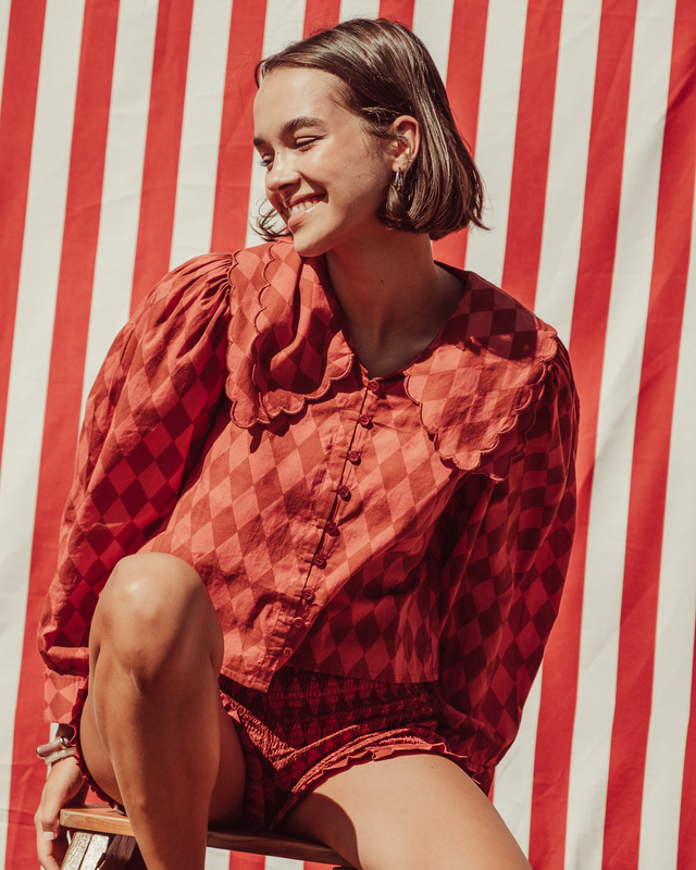 BLUSA GIOSTRA ROMBOS PRINT