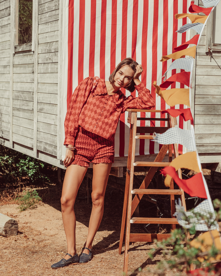 SHORT BAISKELI ROMBOS PRINT