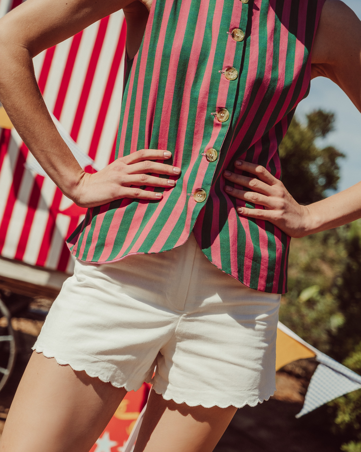 VEST ECLAT GREEN STRIPES