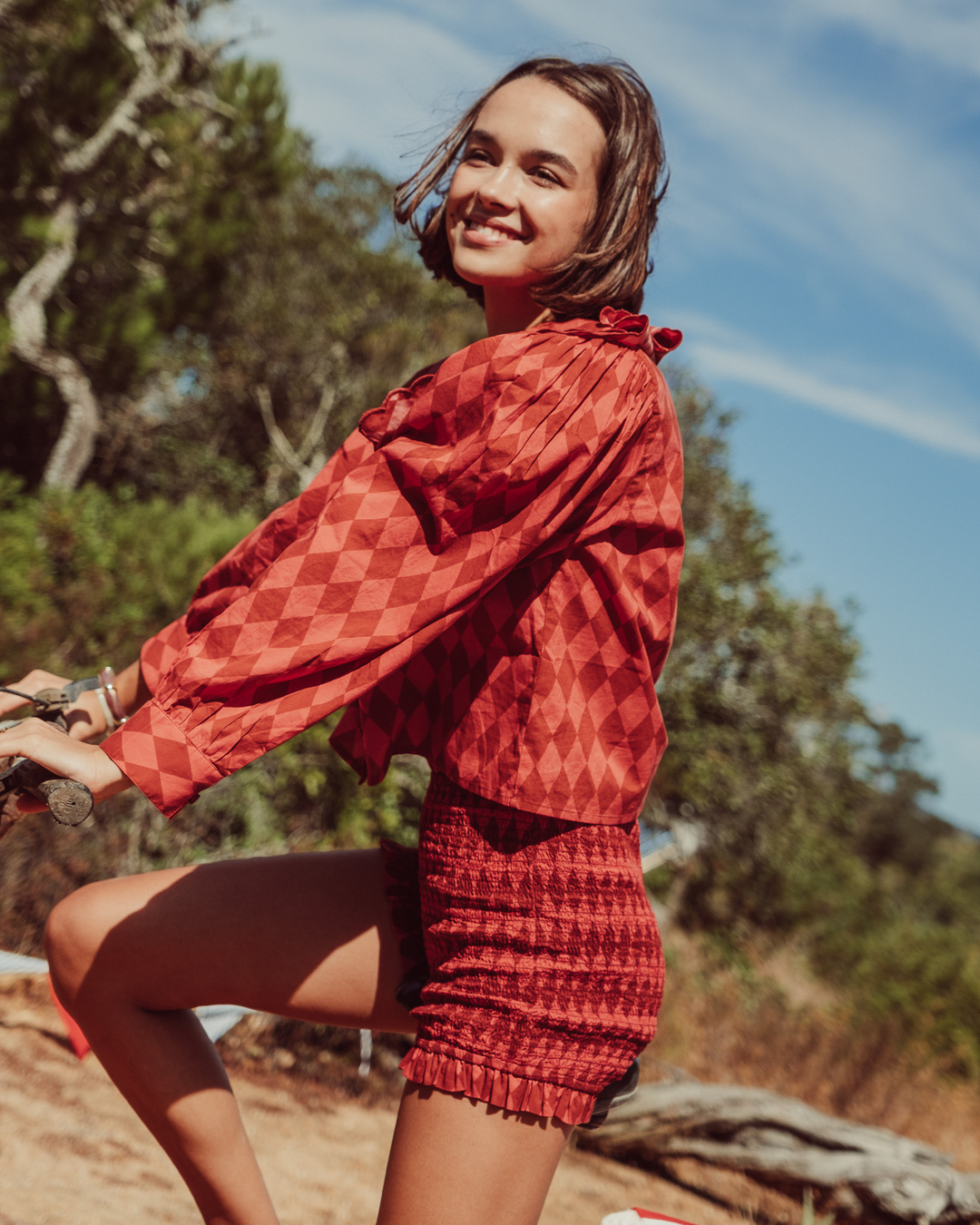 SHORT BAISKELI ROMBOS PRINT