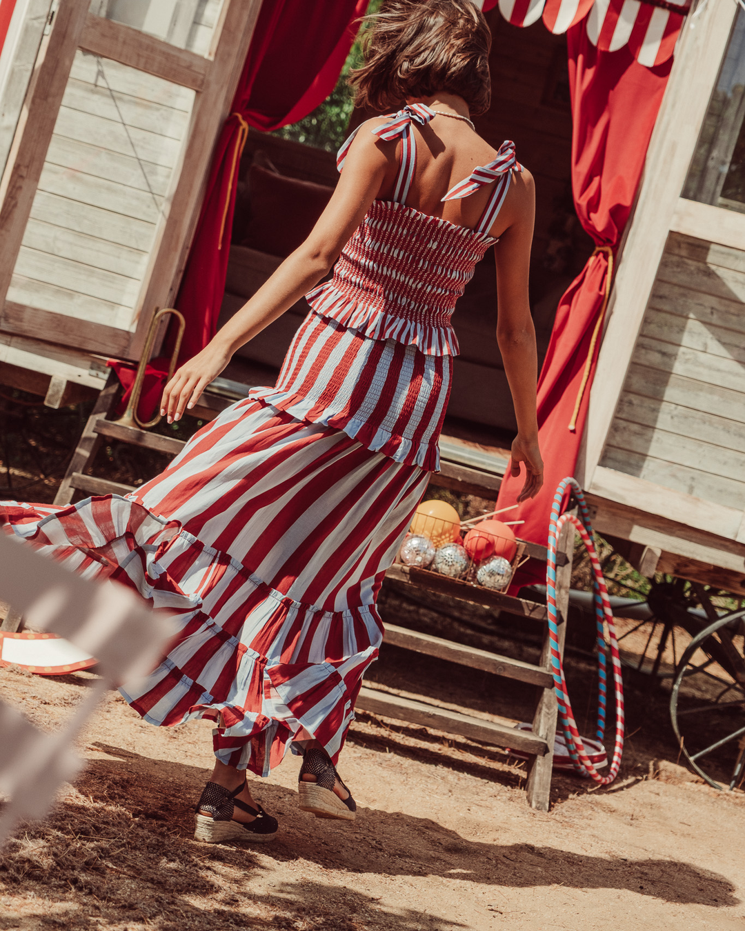 FALDA STRADA RED STRIPES