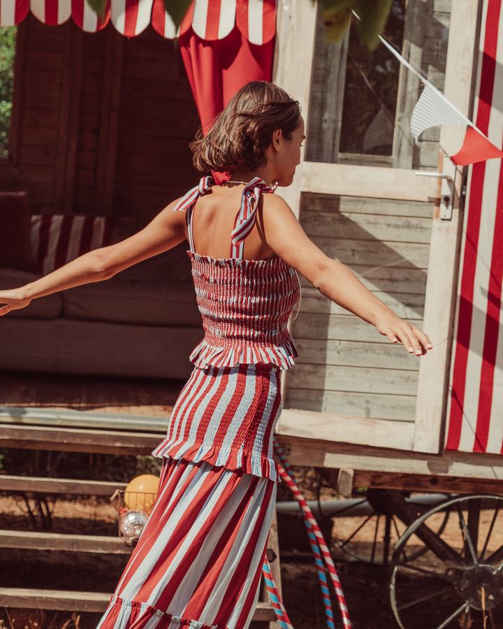 BLUSA CELINE RED STRIPES