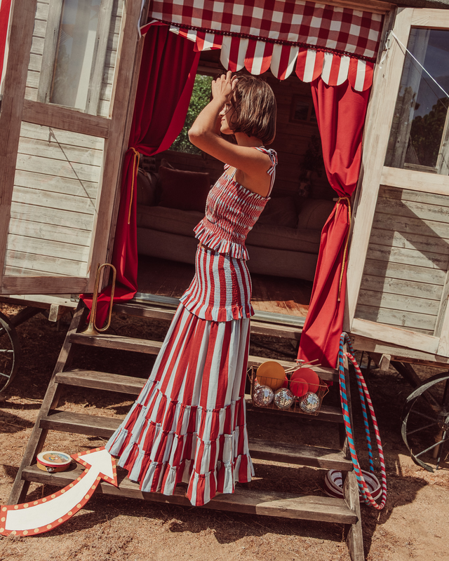 FALDA STRADA RED STRIPES