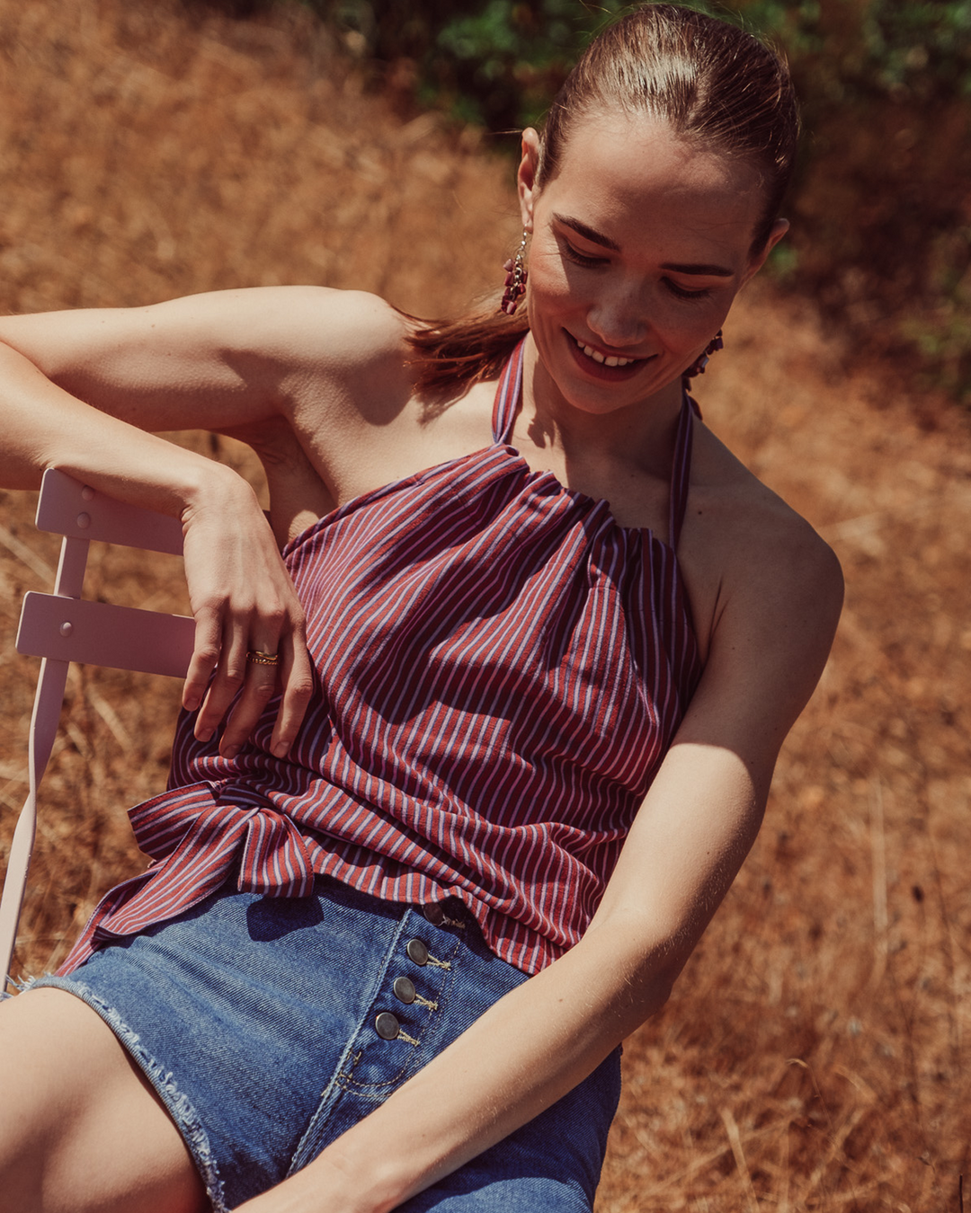 TOP ISQUIA LILA STRIPES
