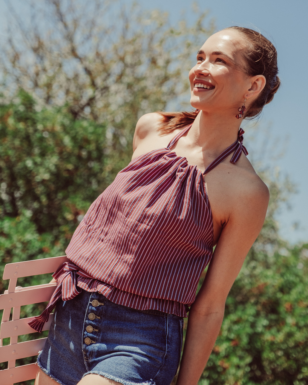 TOP ISQUIA LILA STRIPES