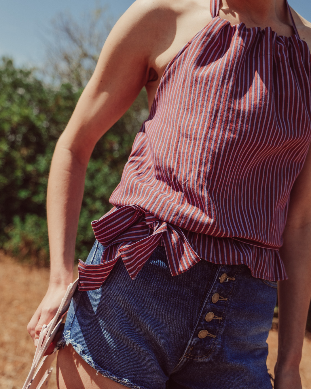 TOP ISQUIA LILA STRIPES